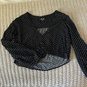Wild Fable Polka Dot Cropped Top